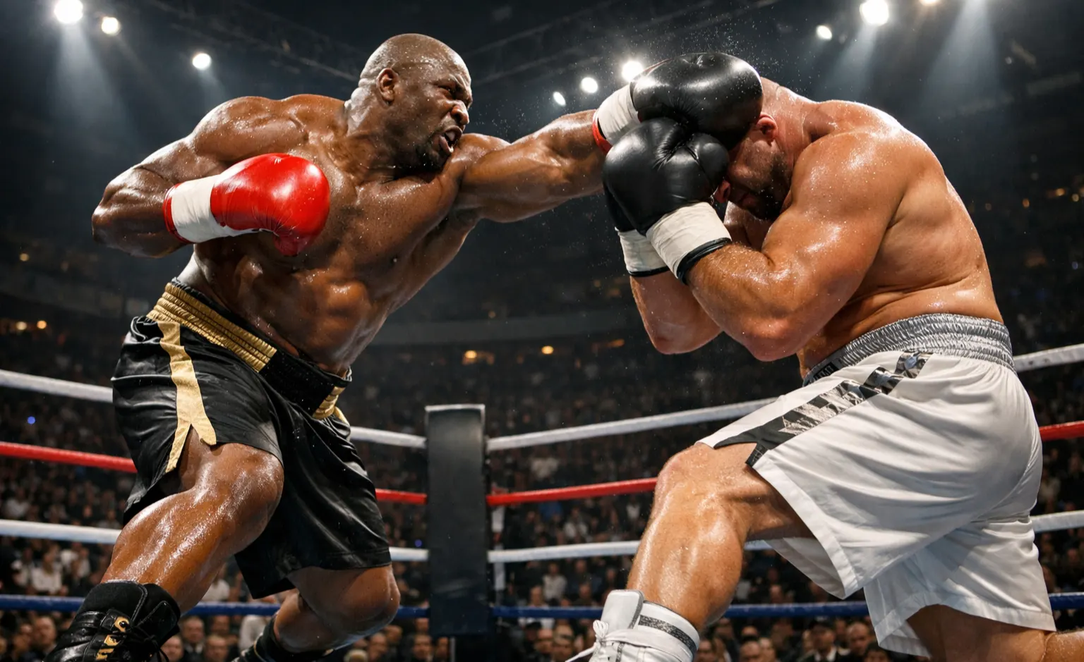 Schwergewichtsboxer beim Schlagabtausch – Schwergewicht Boxen Wetten