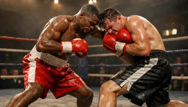 Intensiver Boxkampf in späten Runden – Über/Unter Wetten Boxen